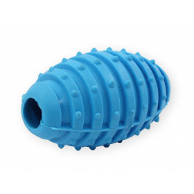 Играчка за кучета- ръгби топка със звънче,PET NOVA синя, 10 см, с аромат на мента